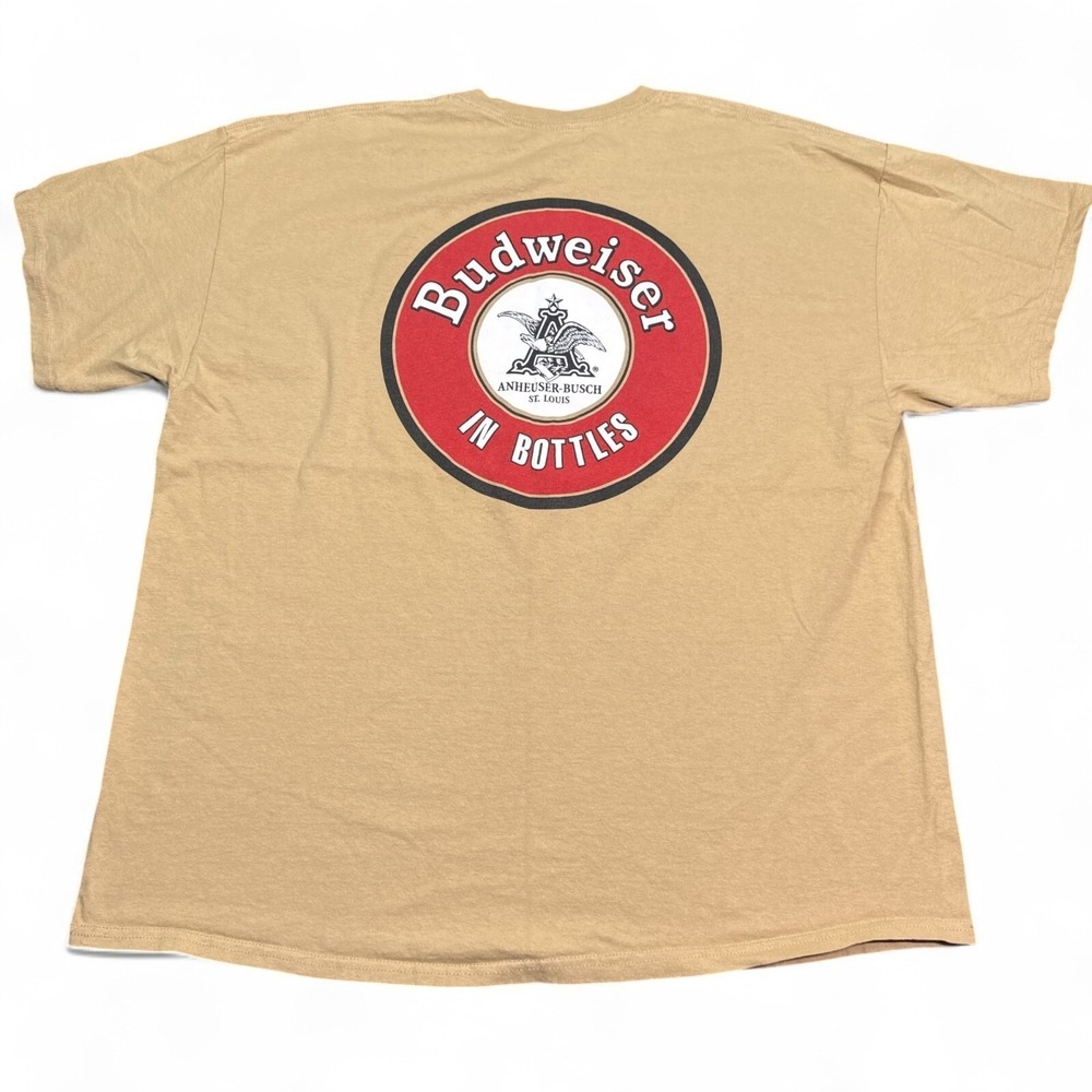 Budweiser x Pacsun Oversized Tee Shirt Adult Size XL Beige Tan VTG Style